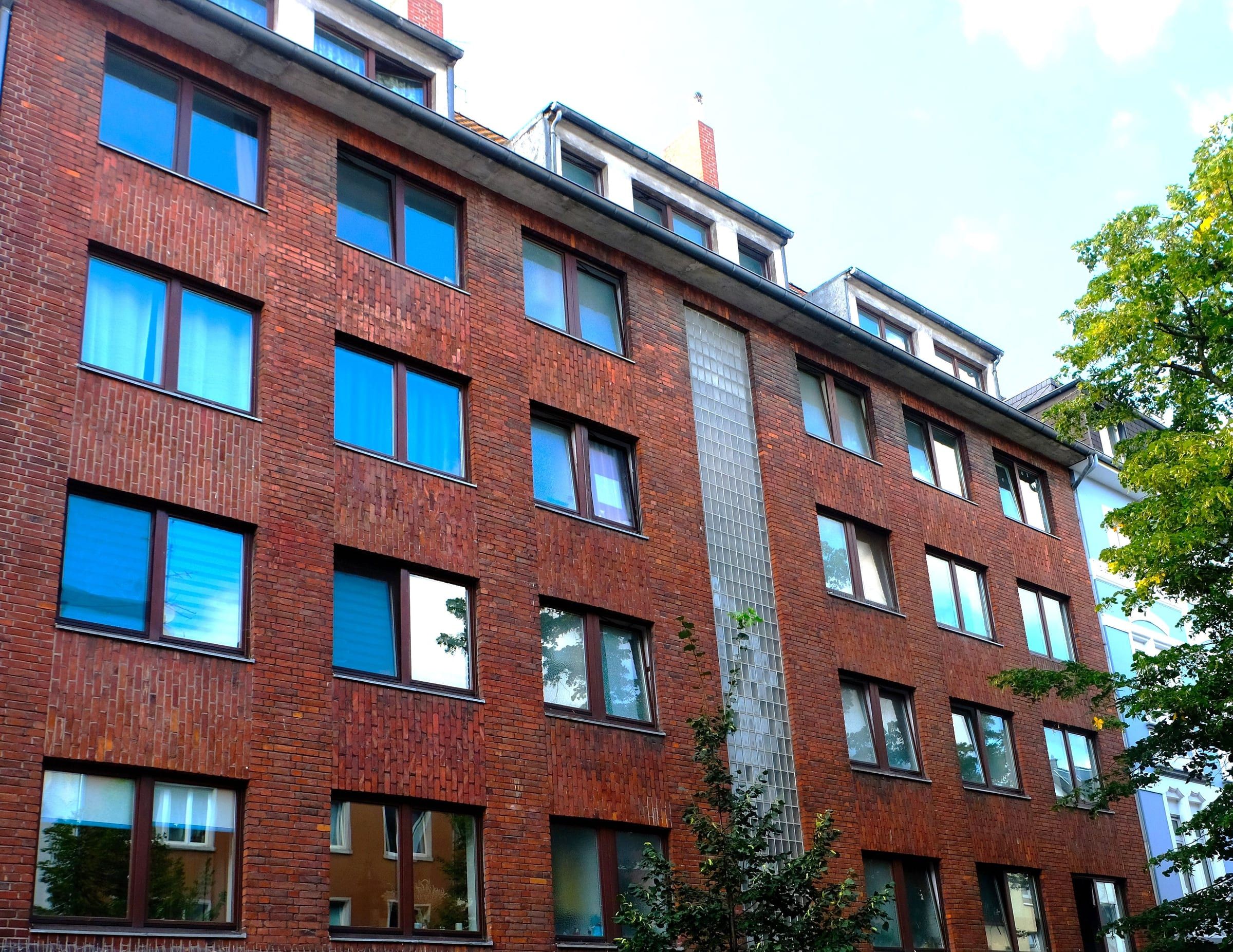 Klinkerbau an der Germaniastraße in Düsseldorf-Bilk